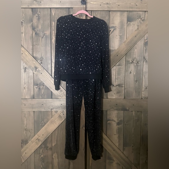 None Pants - Black Starry Women's Matching set